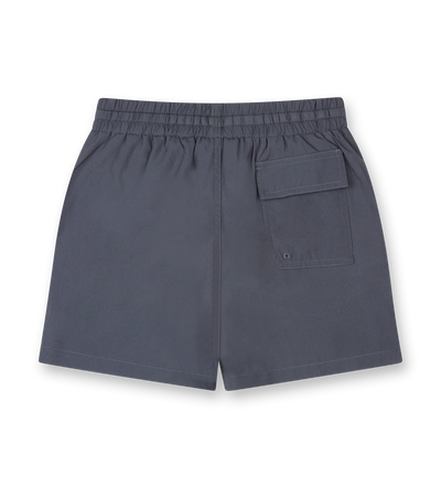 Logo Swim Shorts Asphalt/ White