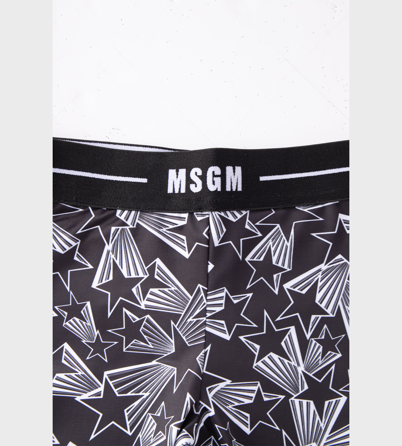 Stars Print Logo-Waist Legging Black