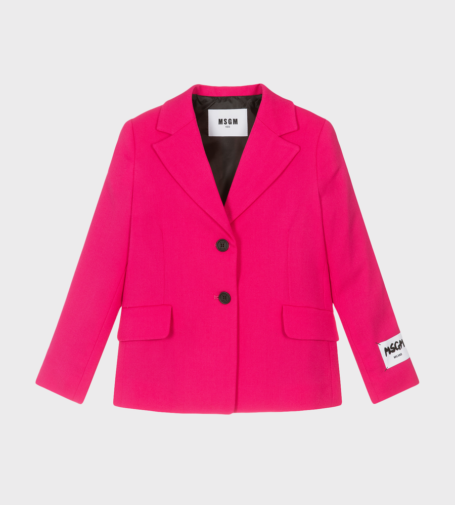 Logo Patch Blazer Fuchsia