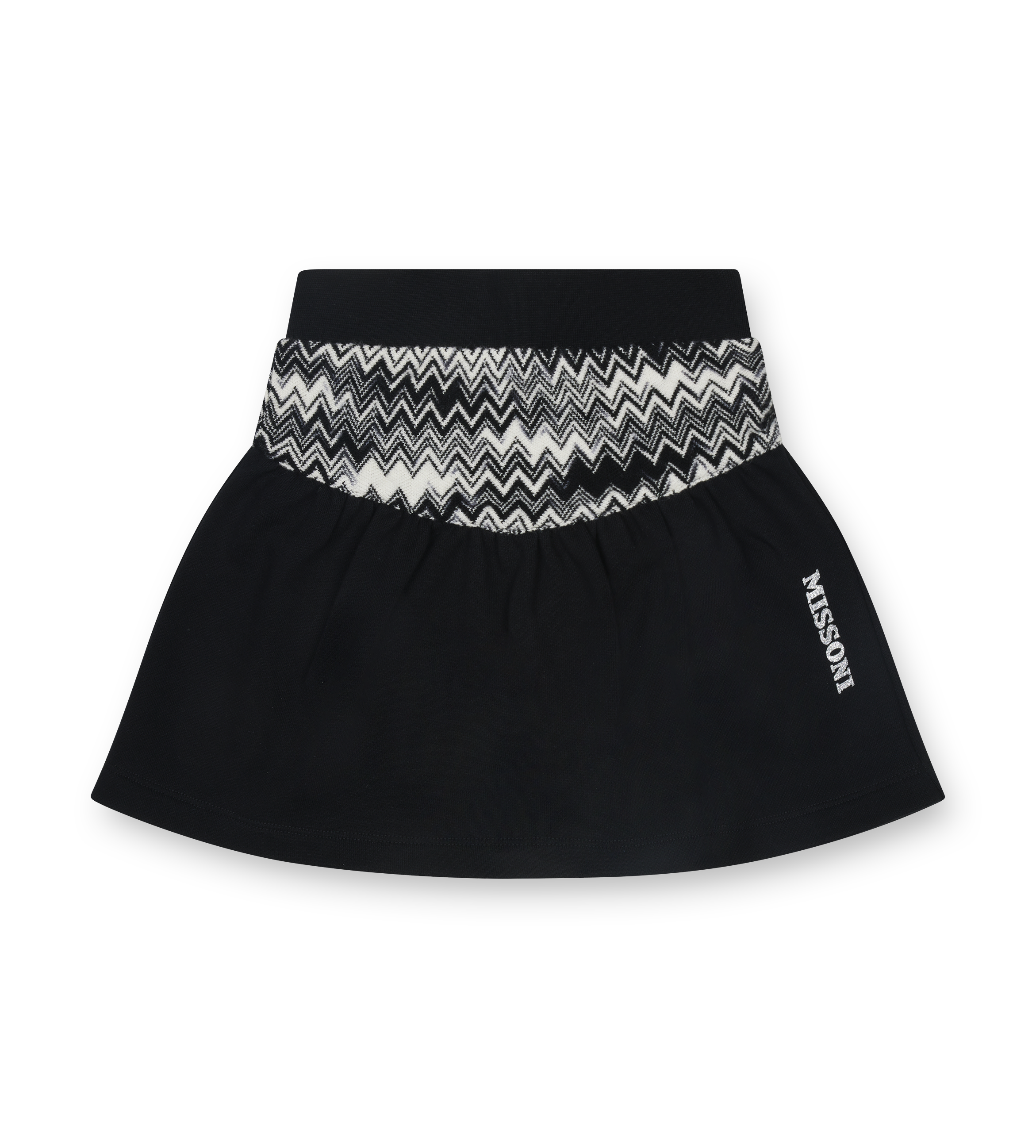 Missoni Zig Zag A-Line Skirt in Black & White (Kids)
