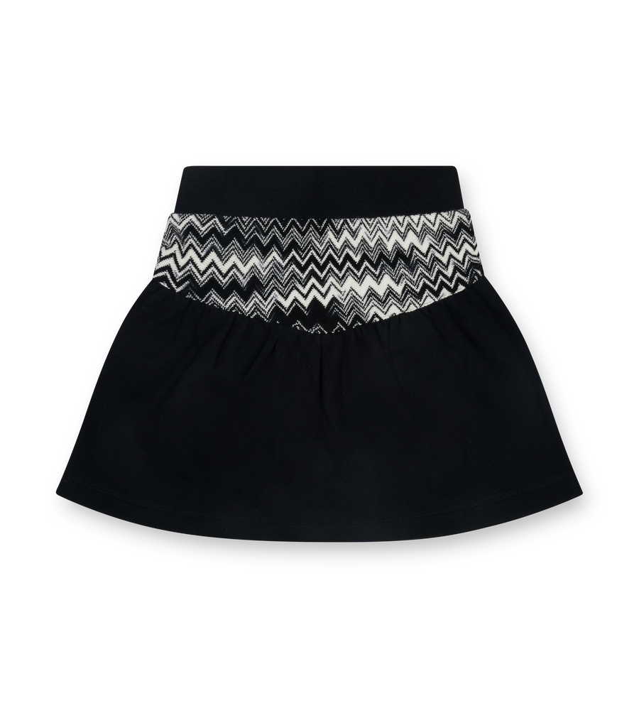 Missoni Zig Zag A-Line Skirt in Black & White (Kids)