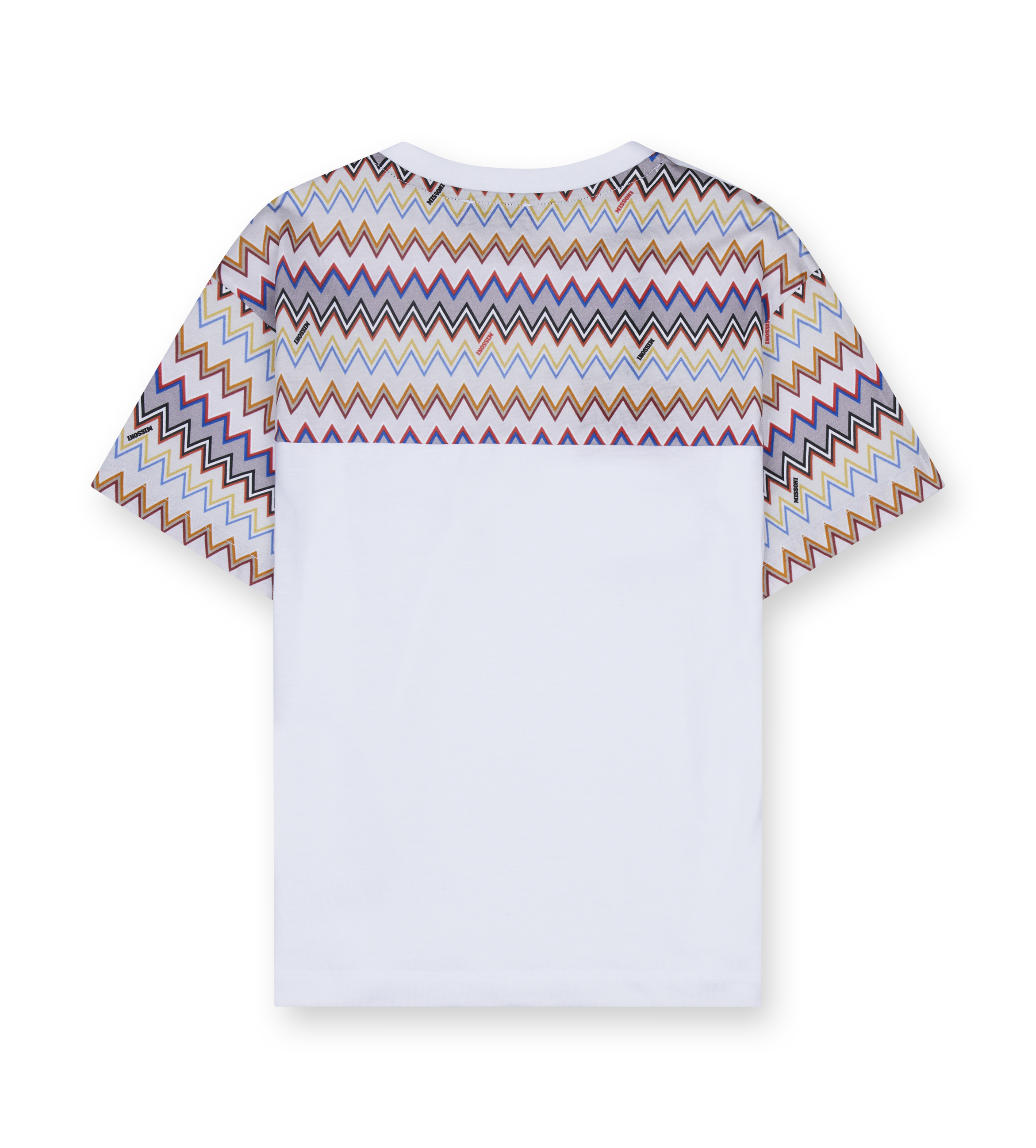 Missoni Zig Zag Pocket T-Shirt in White Multicolor (Kids)