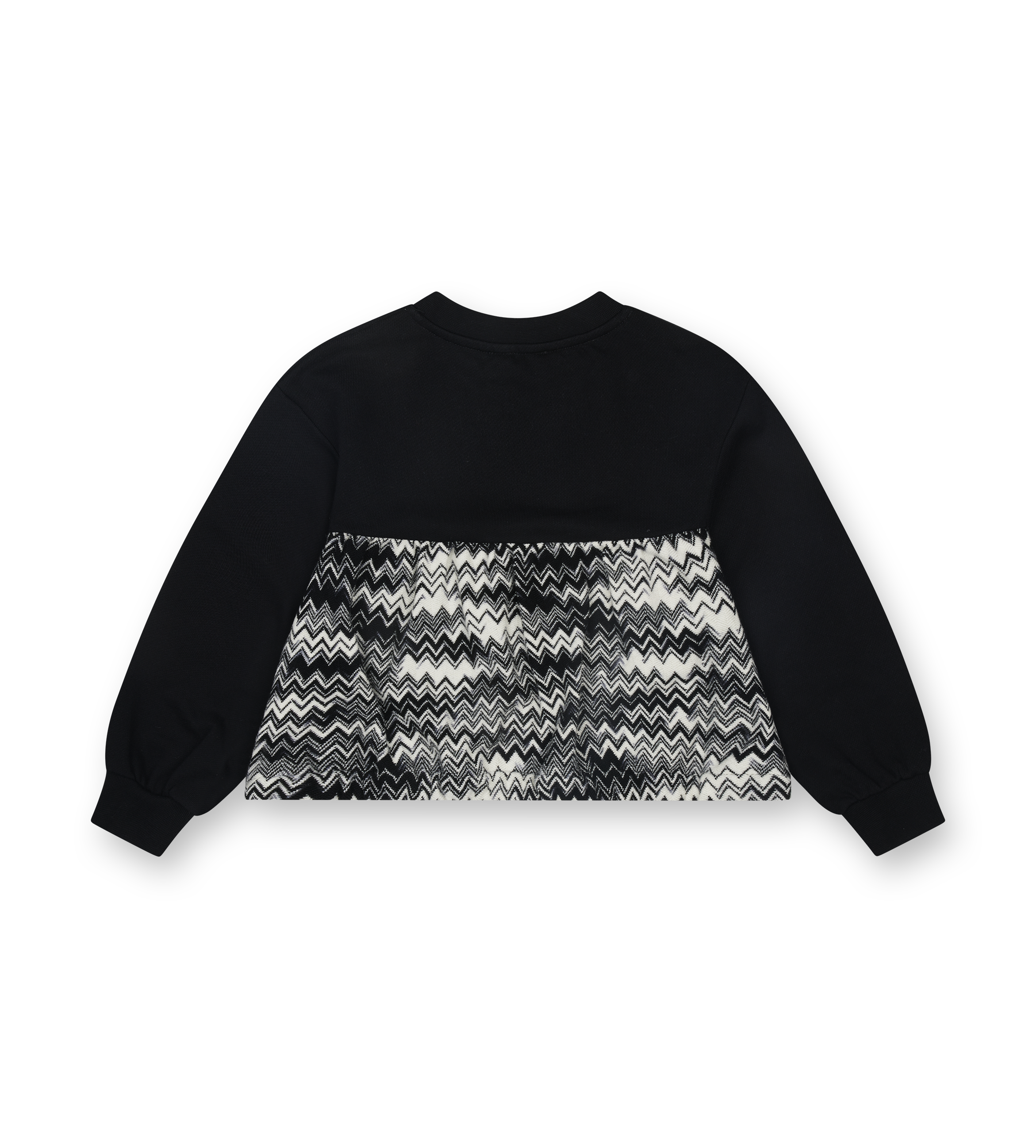Missoni Zig Zag Crewneck Sweatshirt in Black and White (Kids)