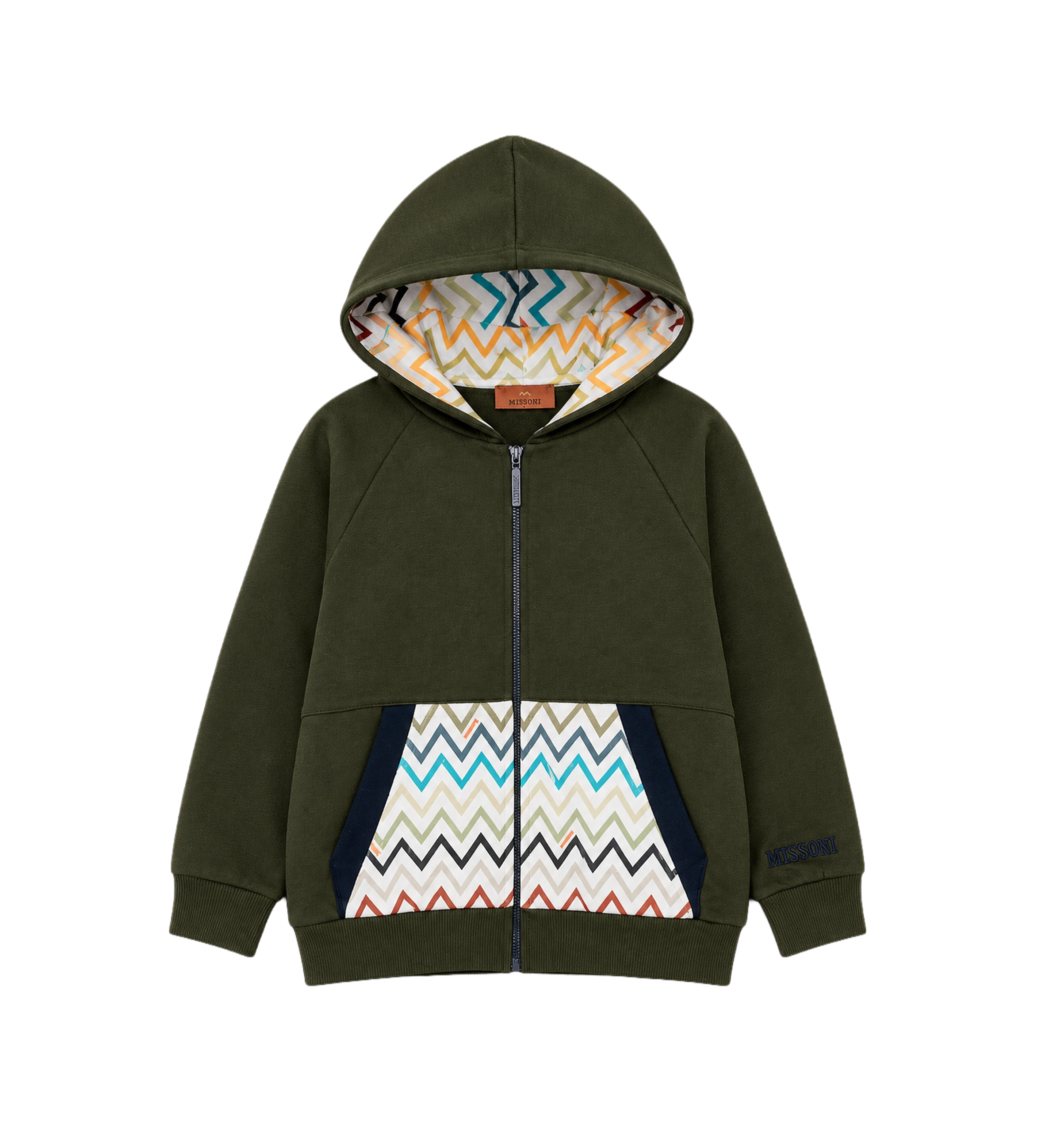 Kids Zip-Up Fleecehoodie Groen