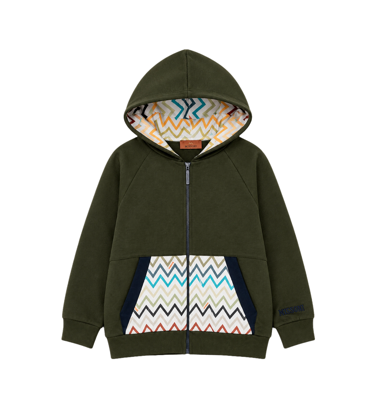 Kids Zip-Up Fleecehoodie Groen