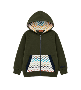 Kids Zip-Up Fleece Hoodie Green