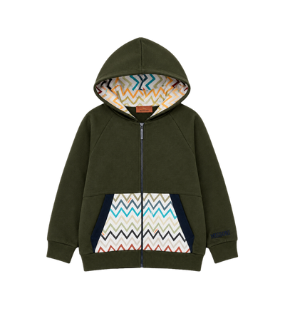 Kids Zip-Up Fleecehoodie Groen