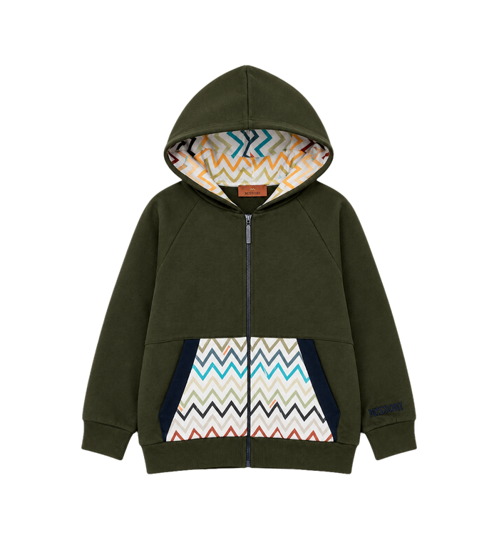 Kids Zip-Up Fleecehoodie Groen
