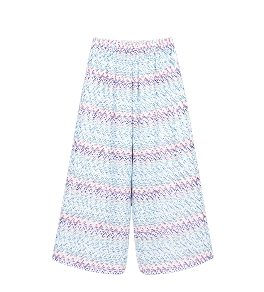 Missoni Kids Chevron Stripe Pants in Blue
