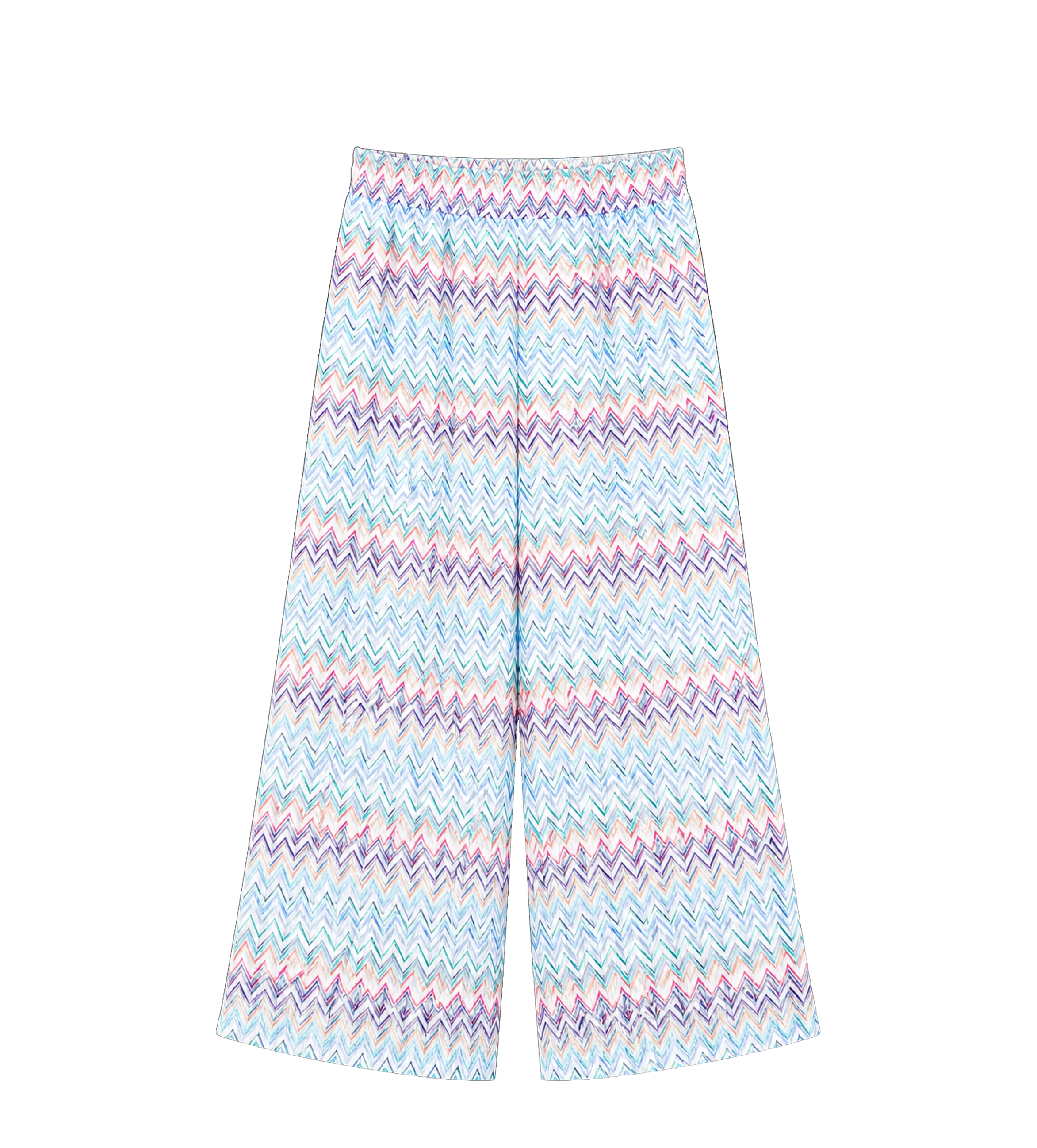 Missoni Kids Chevron Stripe Pants in Blue