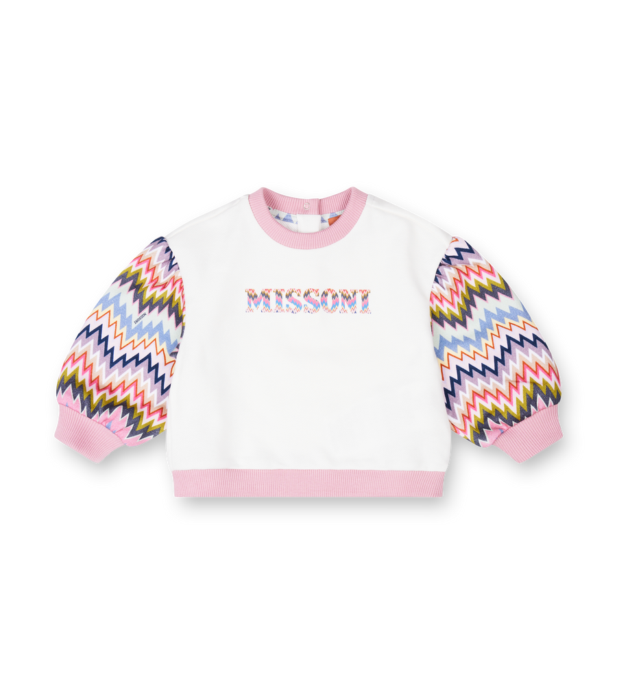 Missoni Cotton Crewneck Sweatshirt in Multicolor (Kids)