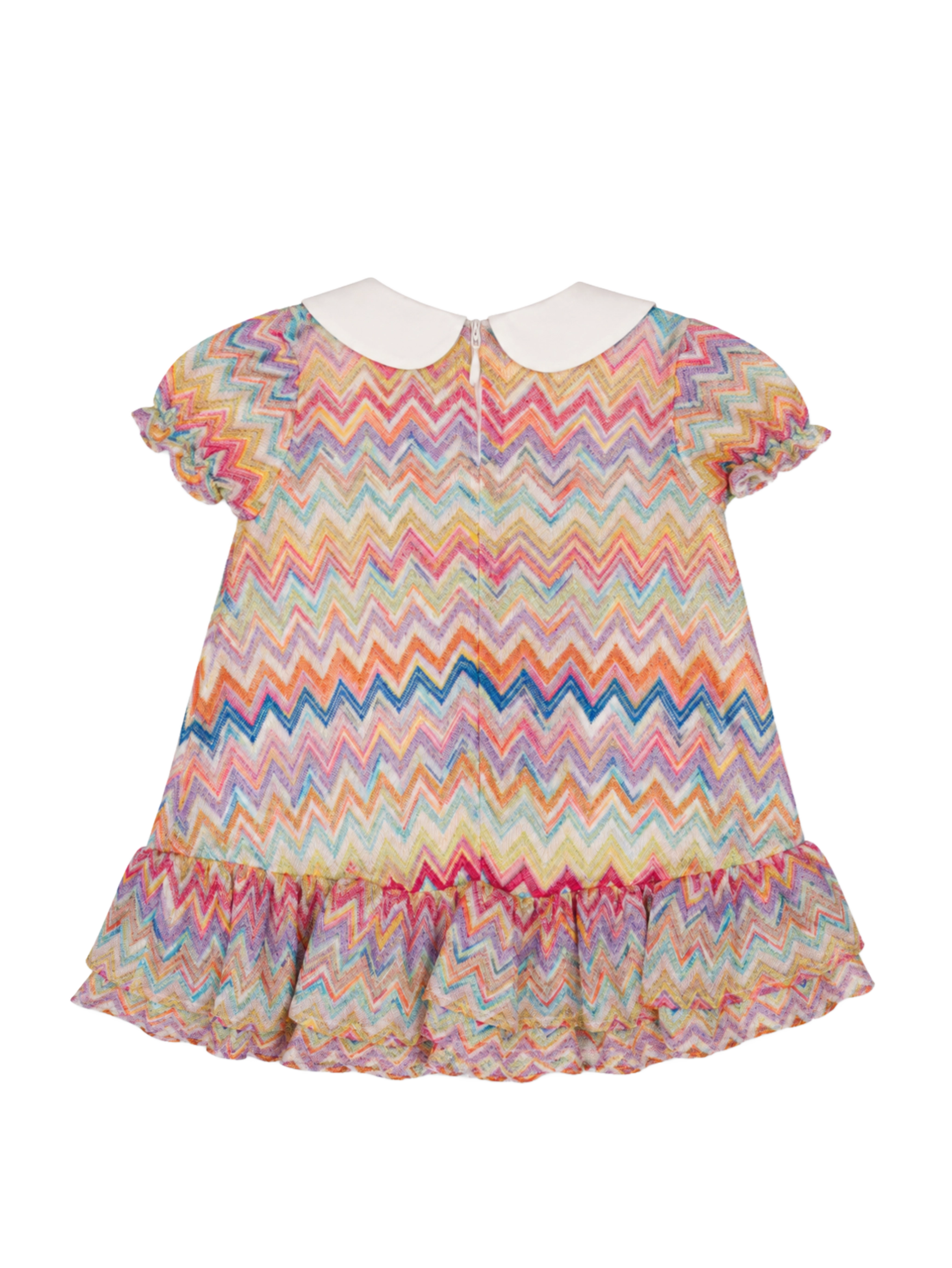 Missoni Kids Zigzag Ruffle Dress in Multicolour