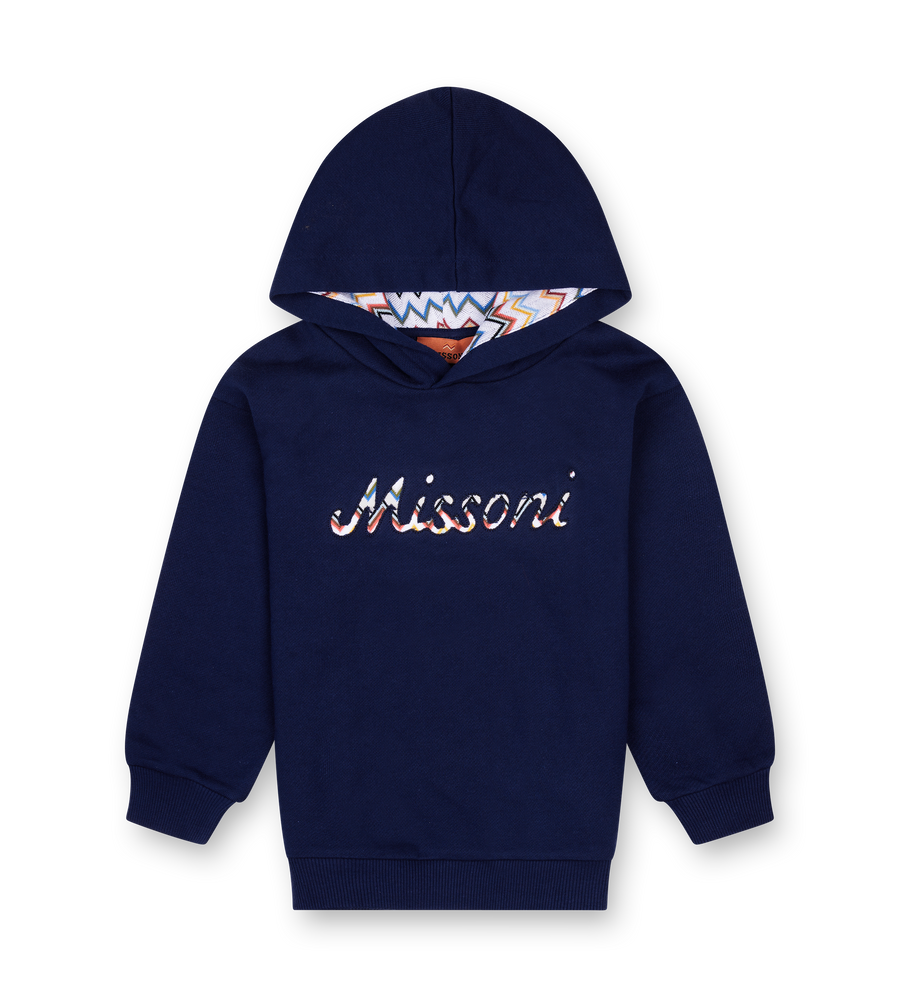 Missoni Navy Logo Hoodie (Kids)