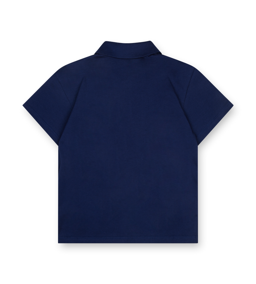 Missoni Navy Polo with Zigzag Pocket