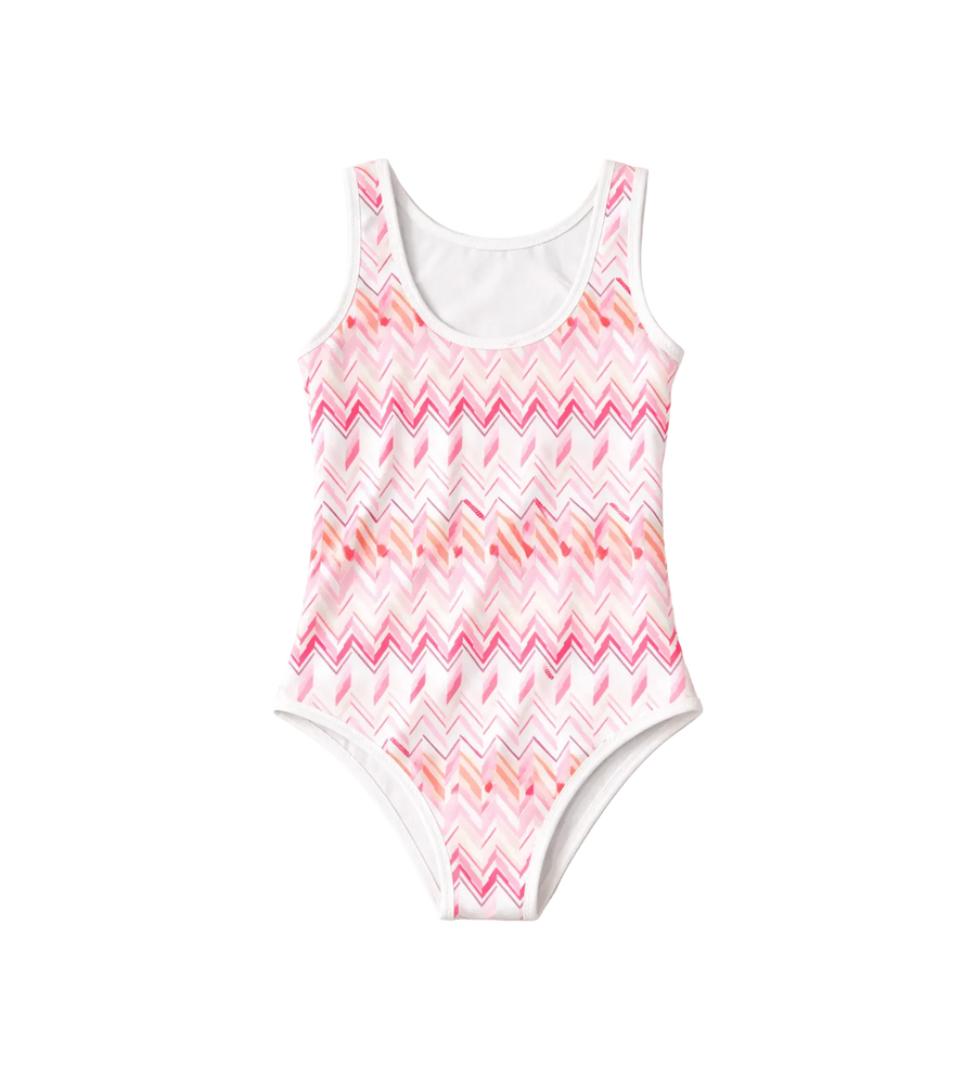 Missoni Baby Zigzag Swimsuit in Pink