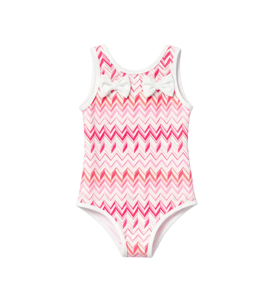 Missoni Baby Zigzag Swimsuit in Pink