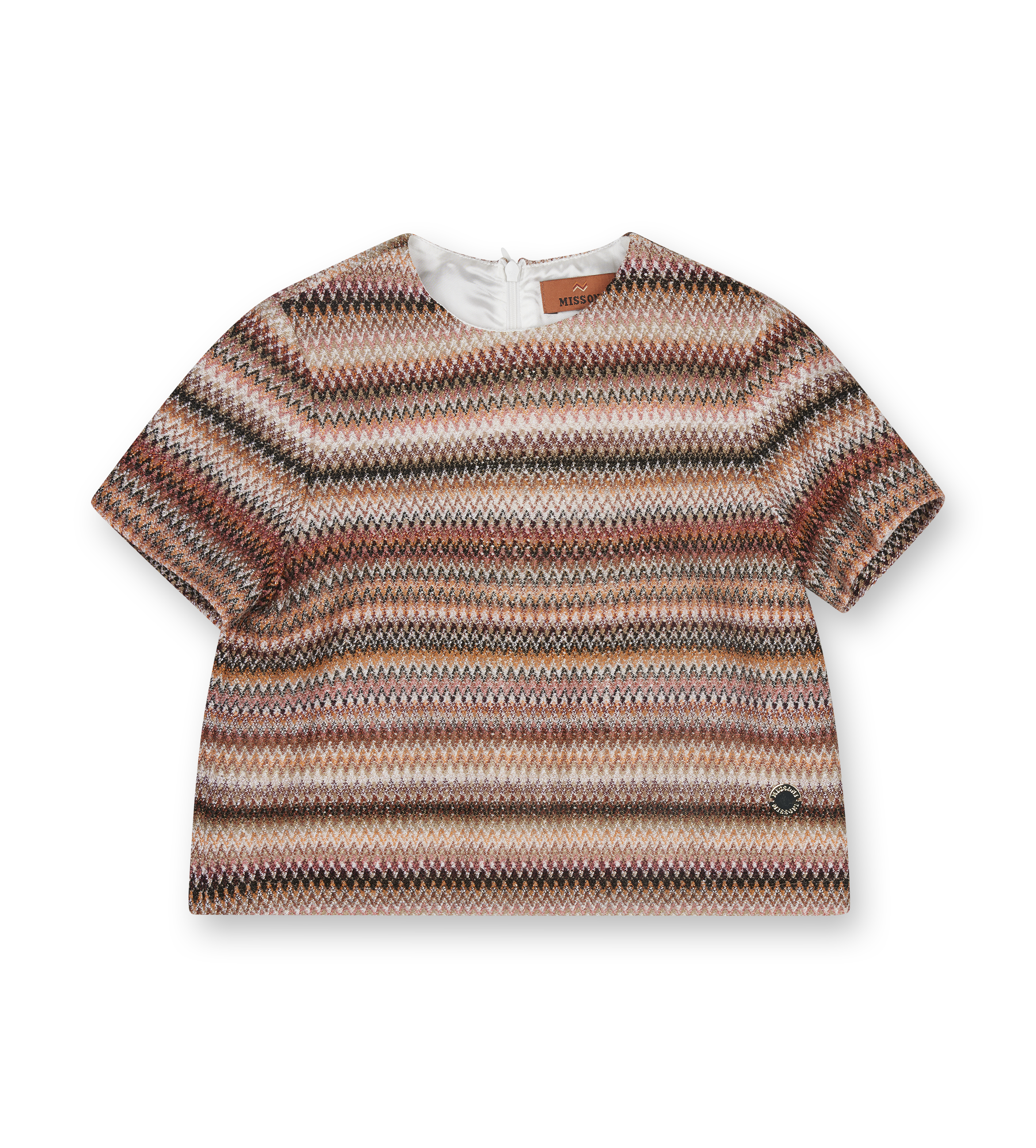 Missoni Striped Zig Zag Print Top Beige Multicolor (Kids)
