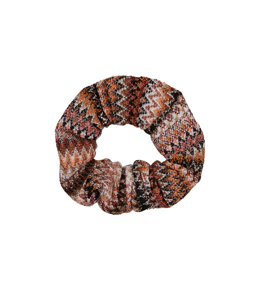 Missoni Viscose Zig Zag Hair Scrunchy – Beige Multicoloured (Kids)