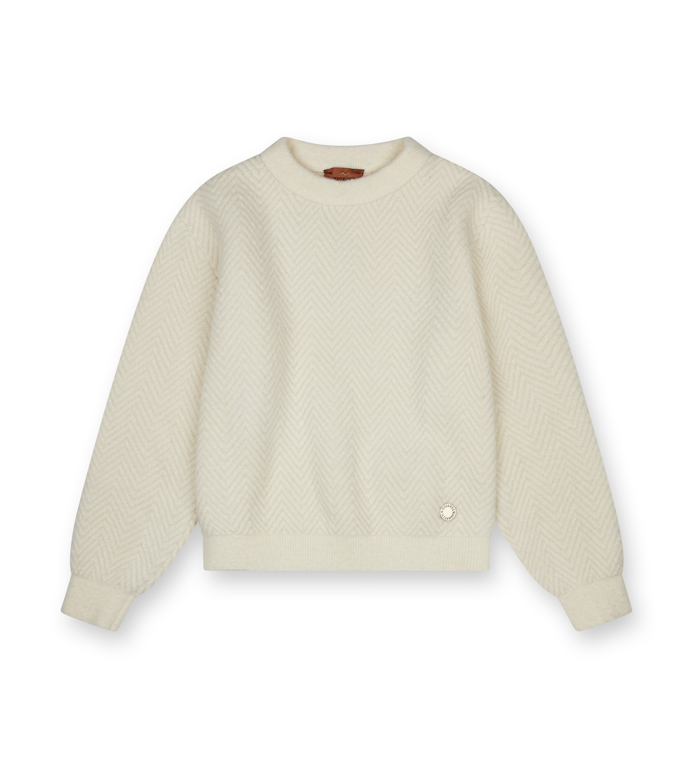 Beige sweater on a white background