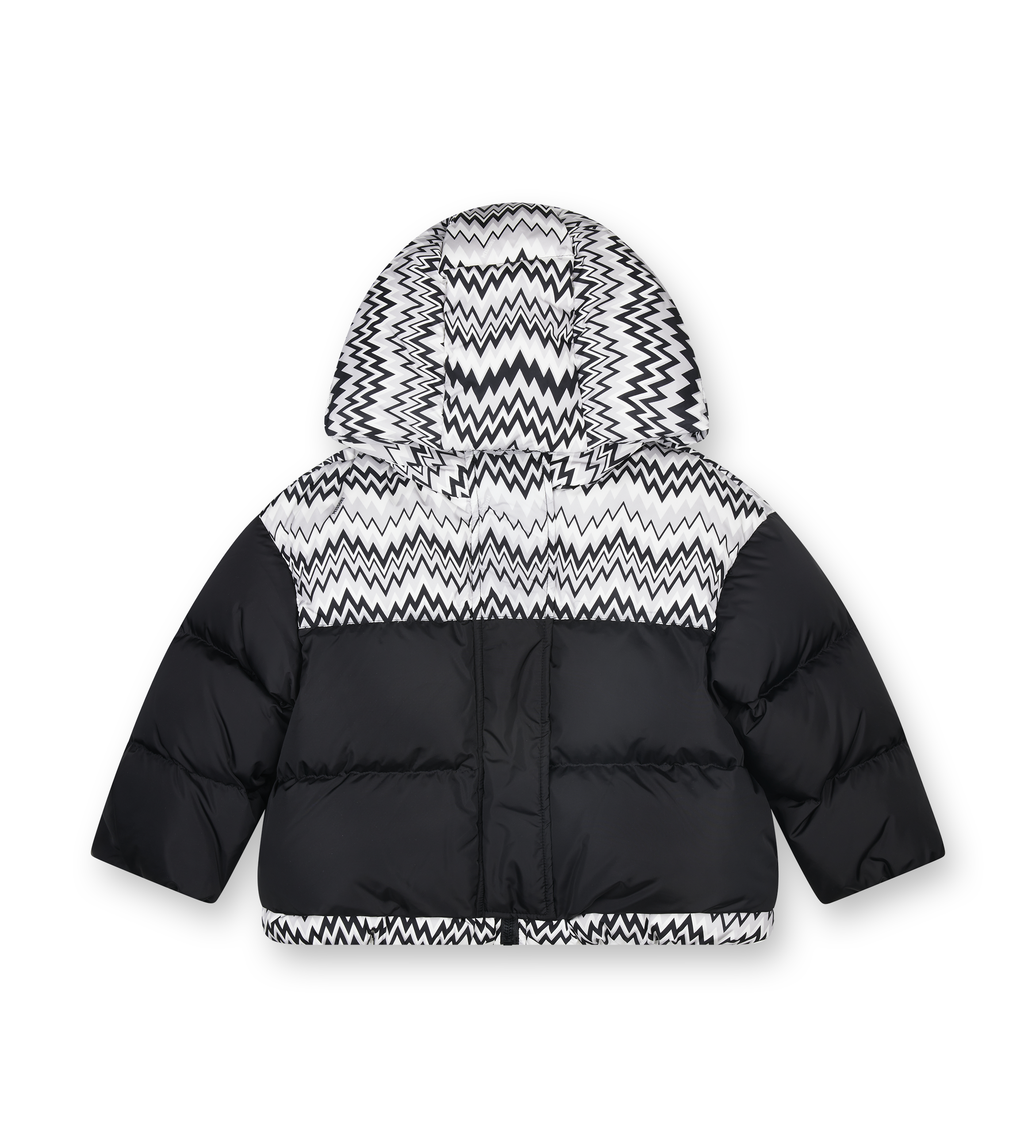 Missoni Zigzag Puffer Jacket in Black/ White