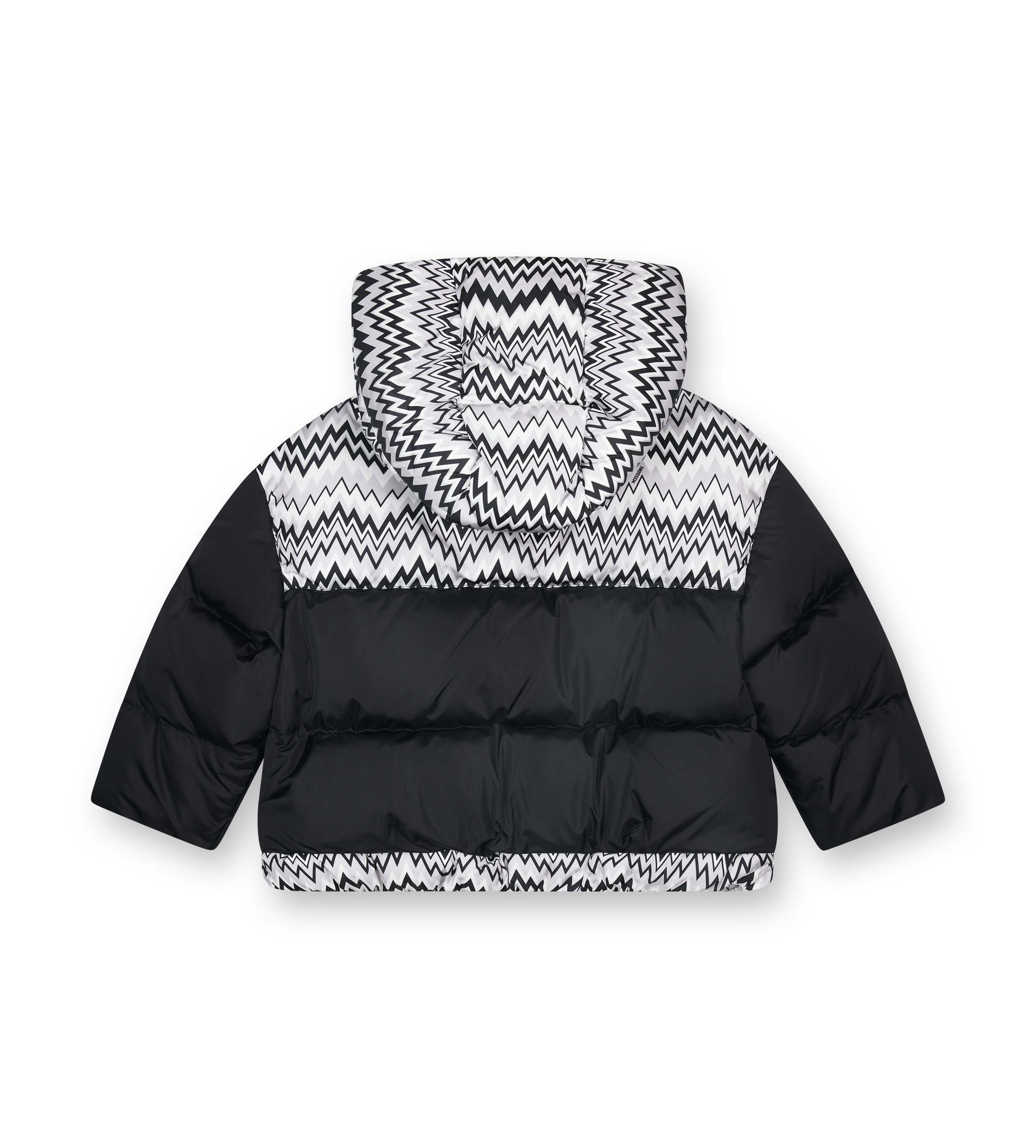 Missoni Zigzag Puffer Jacket in Black/ White