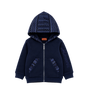 Baby Logo Embroidered Zip up Hoodie Navy
