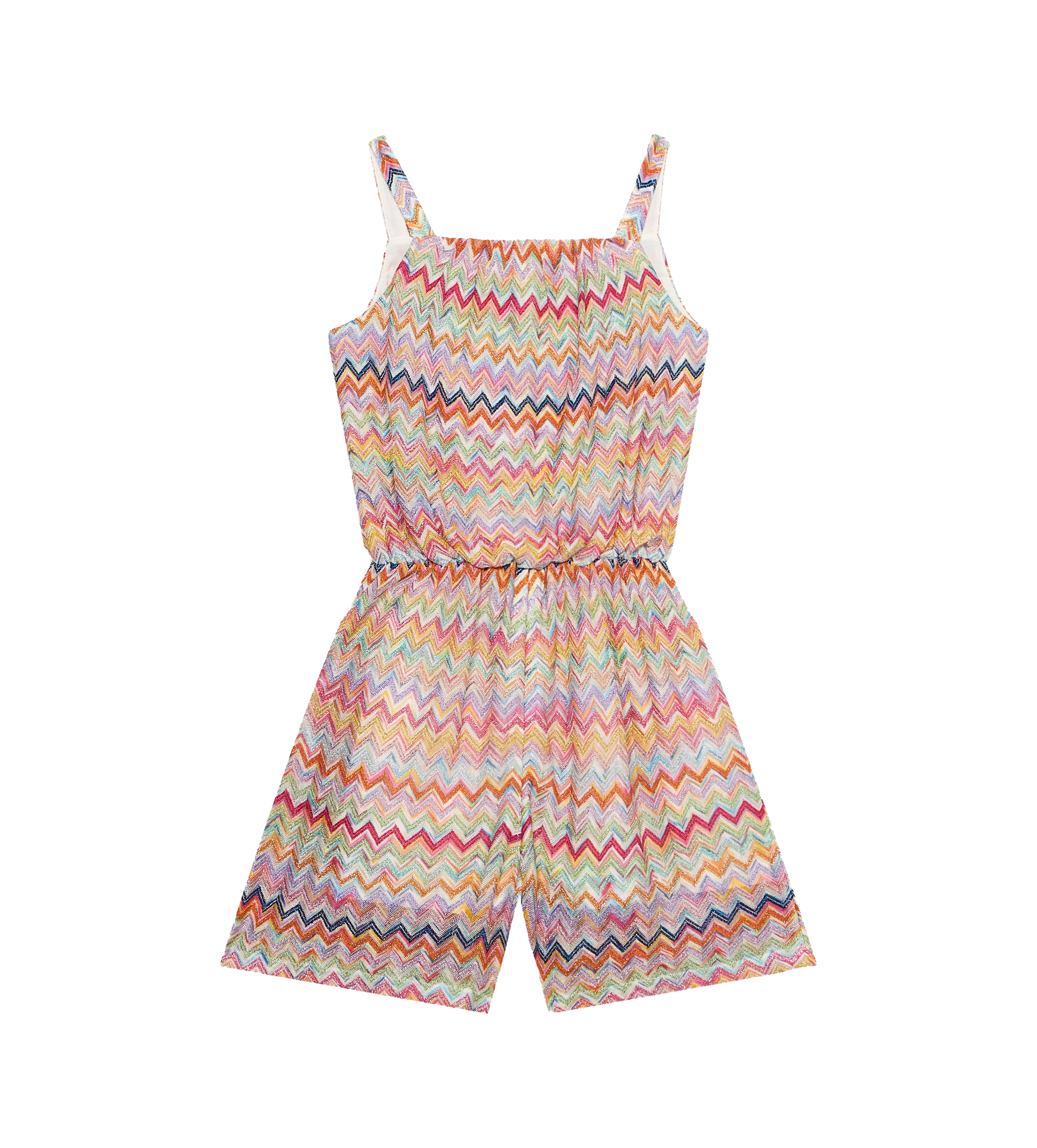 Missoni Kids Zigzag Knit Jumpsuit in Pink