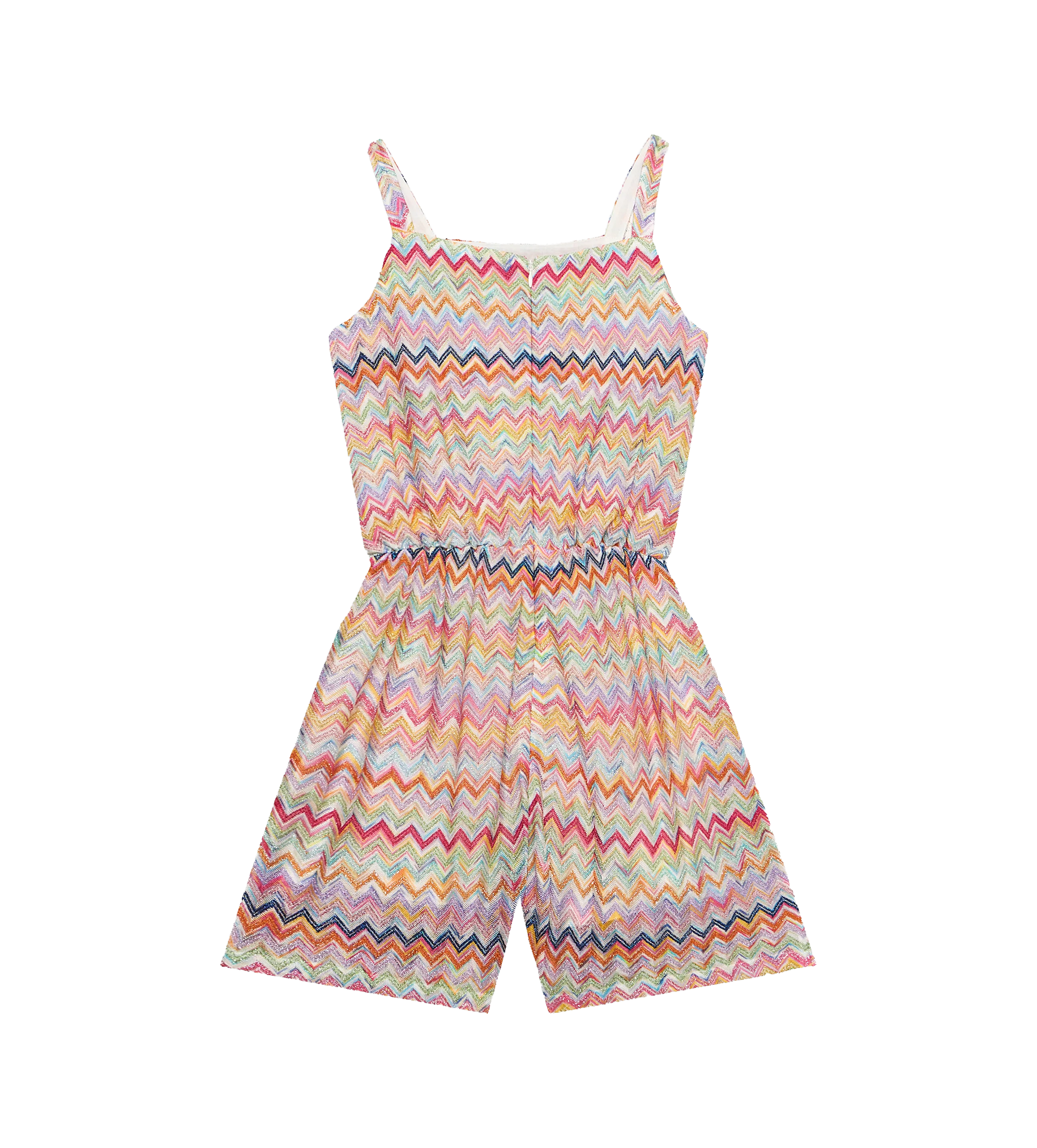Missoni Kids Zigzag Knit Jumpsuit in Pink