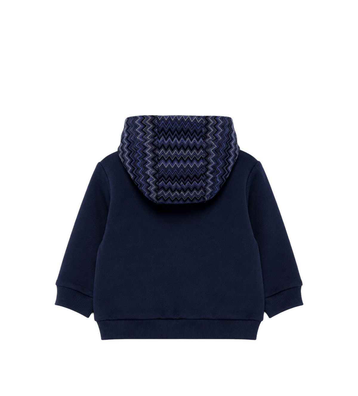Baby Logo geborduurd Zip up Capuchon Marine