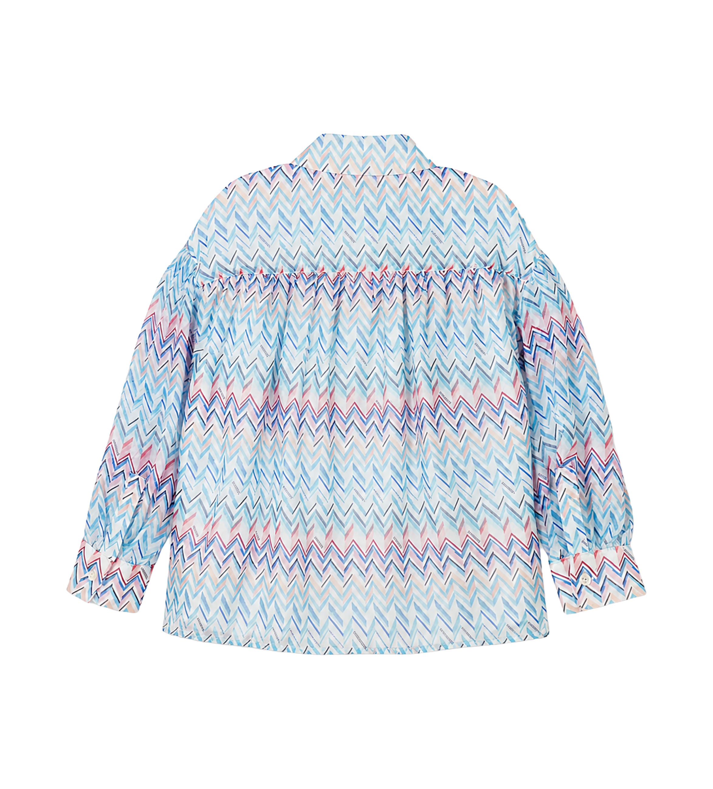 Missoni Kids Printed Long Sleeve Shirt in Blue
