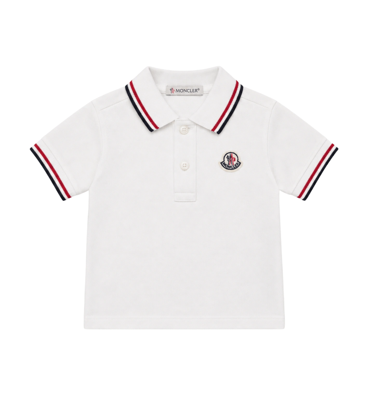 Baby Katoenen Piquet Logo Polo Wit
