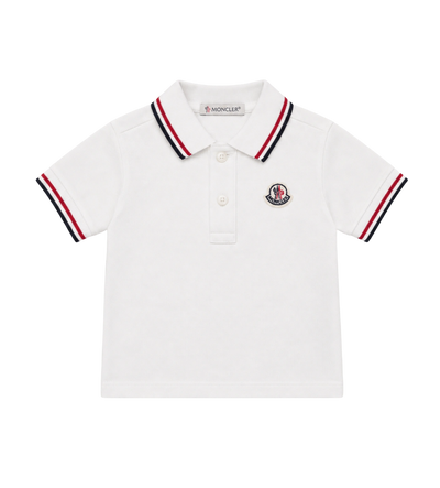 Baby Katoenen Piquet Logo Polo Wit