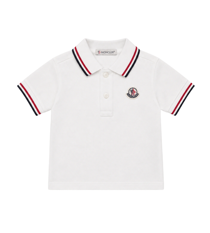 Baby Katoenen Piquet Logo Polo Wit