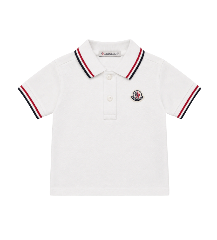 Baby Katoenen Piquet Logo Polo Wit