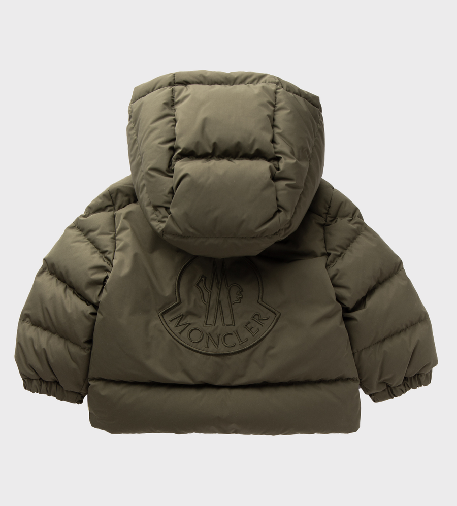 Baby Logo-Patch Padded-Design Jacket Green