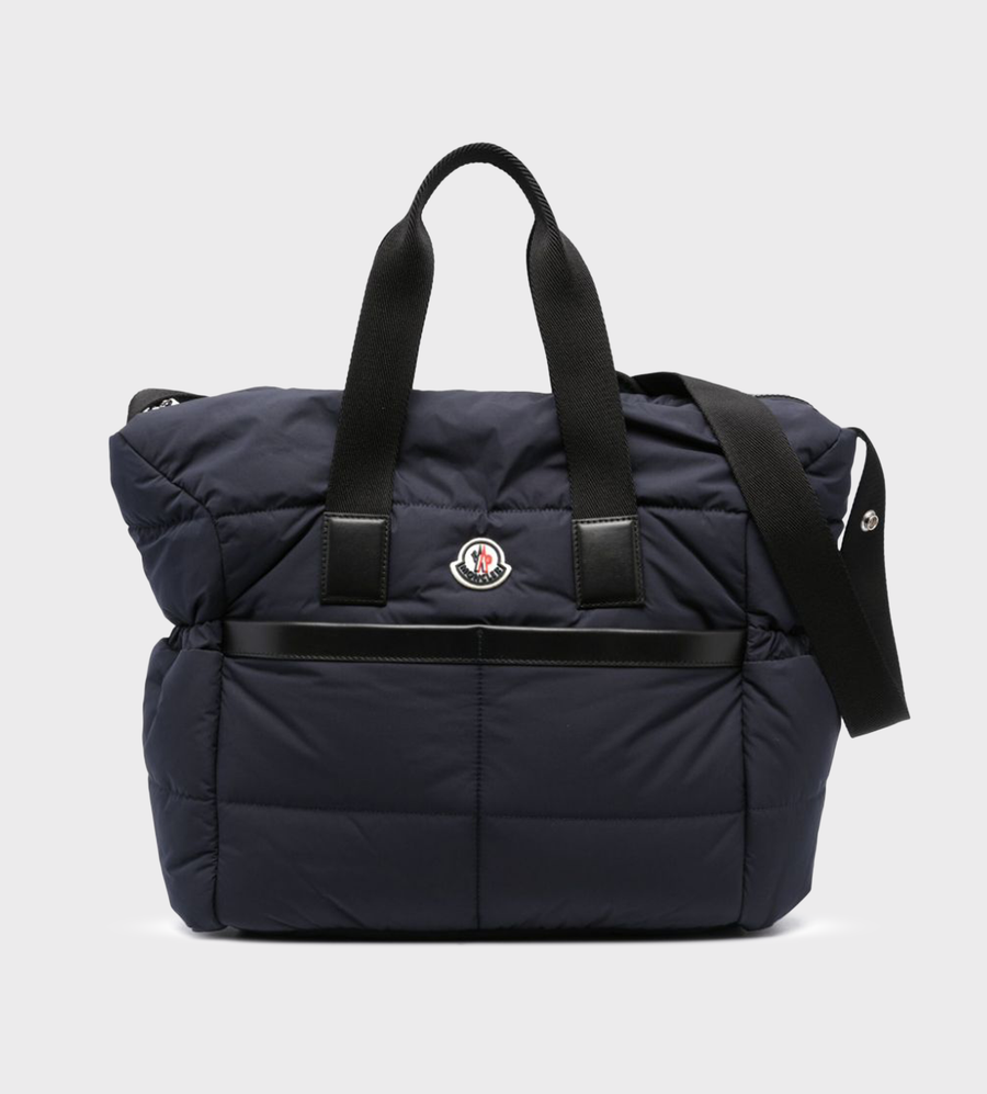 Logo-Patch Changing Bag Blue