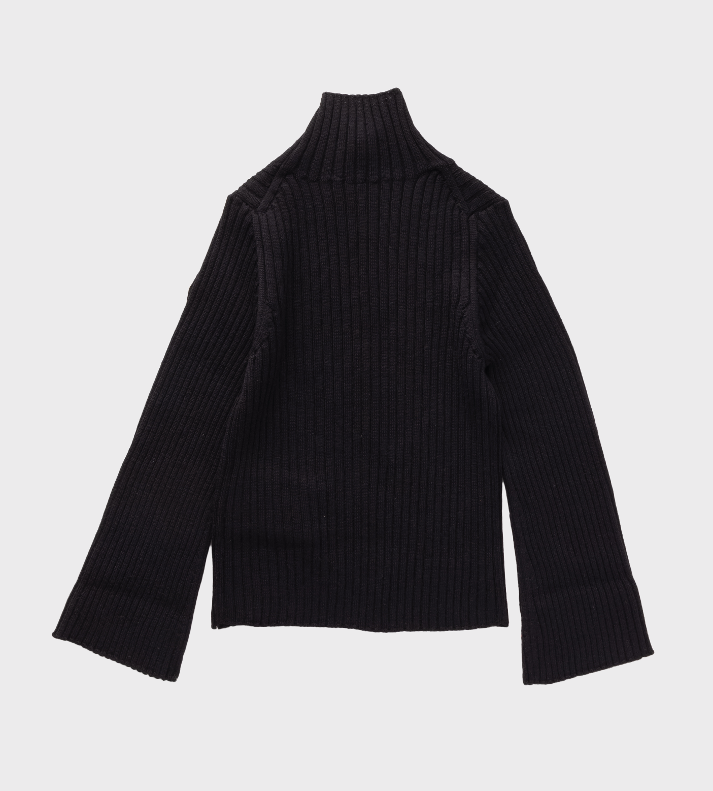 Logo-Patch Ribbed Jumper Black
