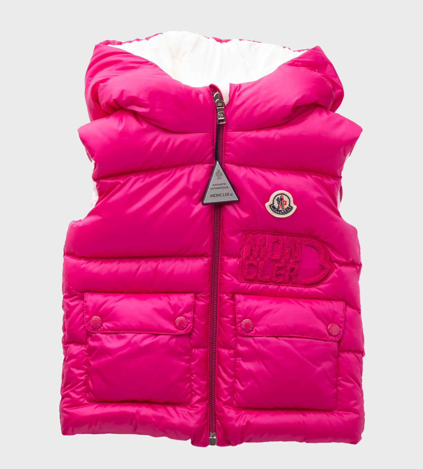 Baby Logo Patch Gilet Pink