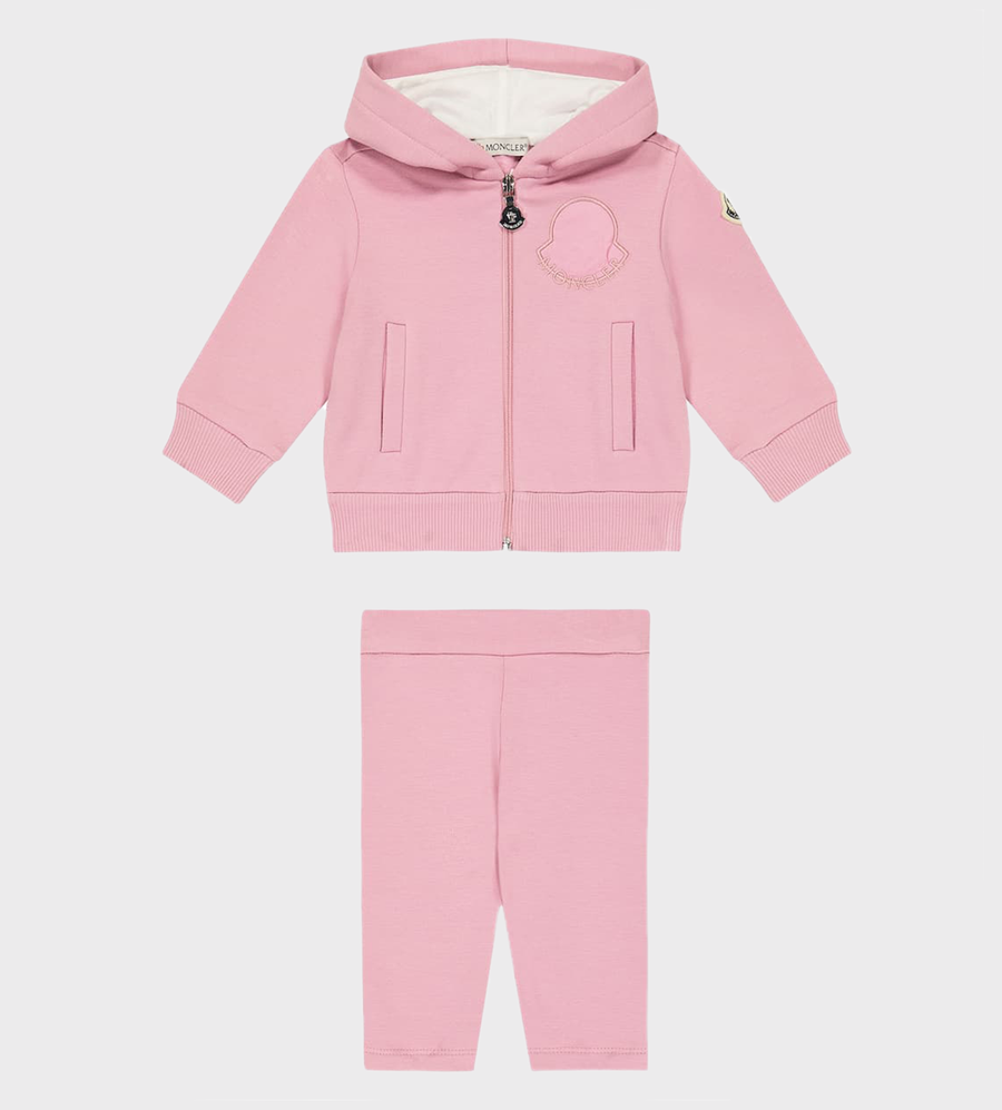 Logo-Embroidered Tracksuit Set Pink