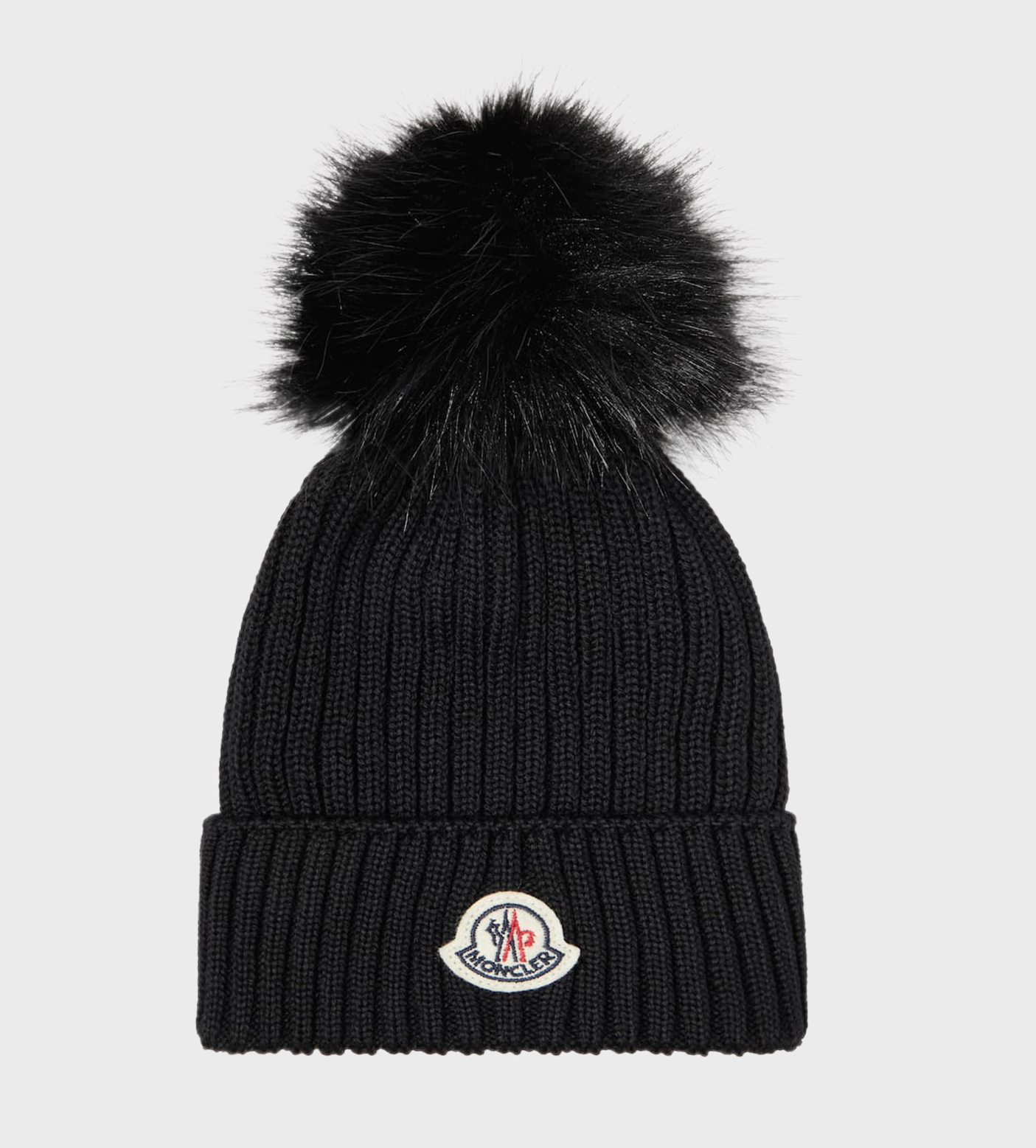 Logo-Patch Bobble Hat Black