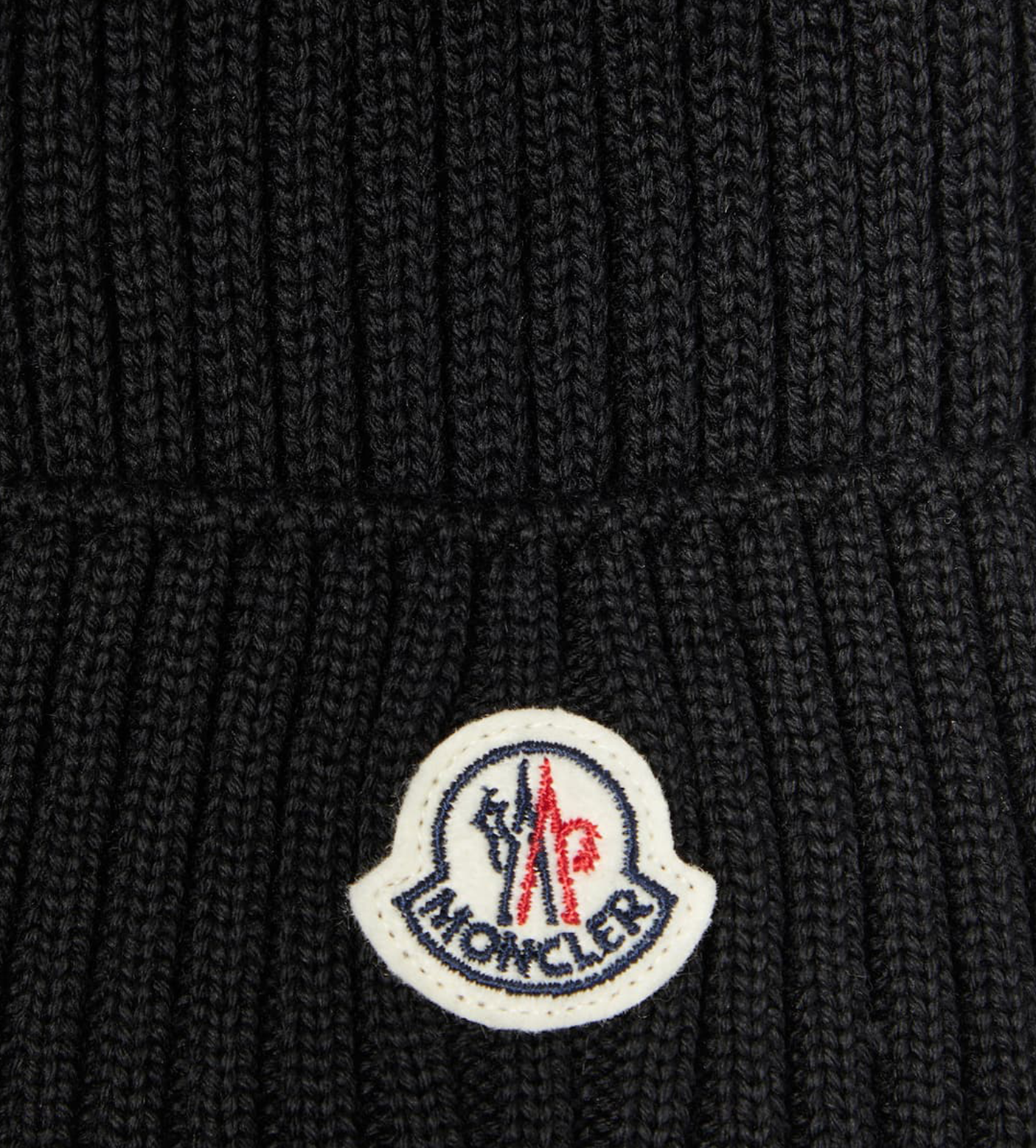 Logo-Patch Bobble Hat Black