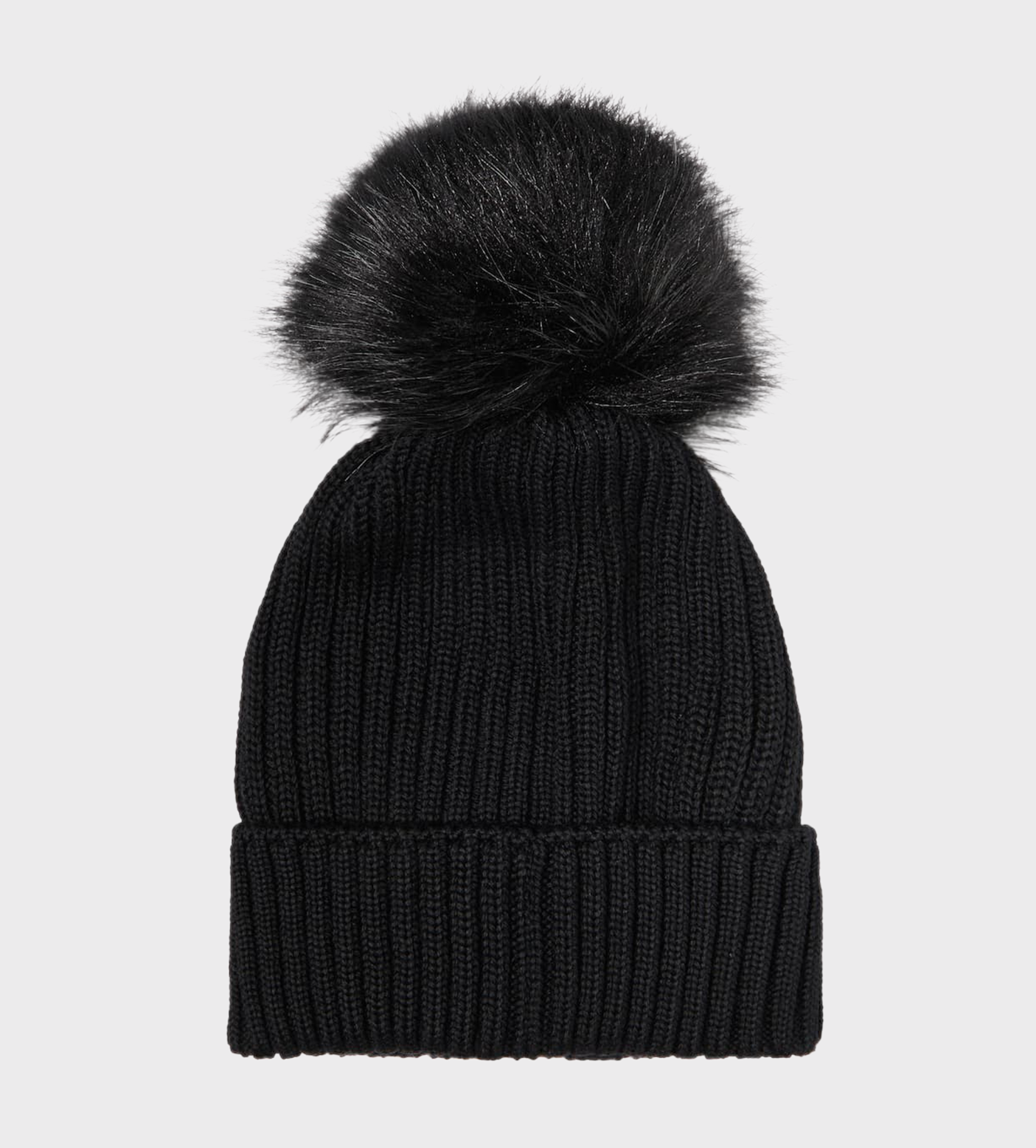 Logo-Patch Bobble Hat Black