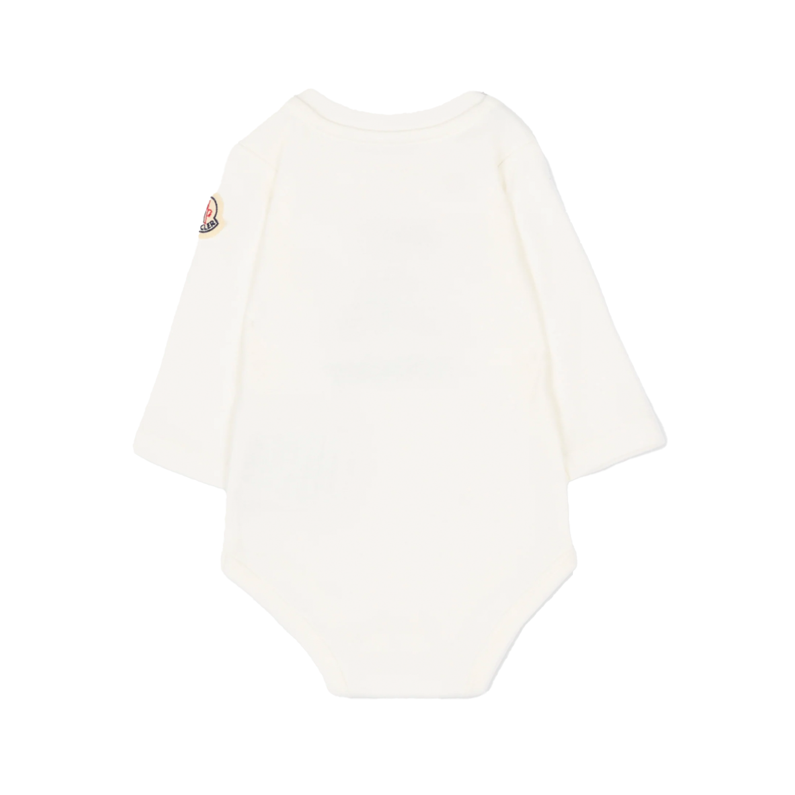 Moncler Bear Bodysuit with Matching Teddy Bear Bib in Ivory (Baby)