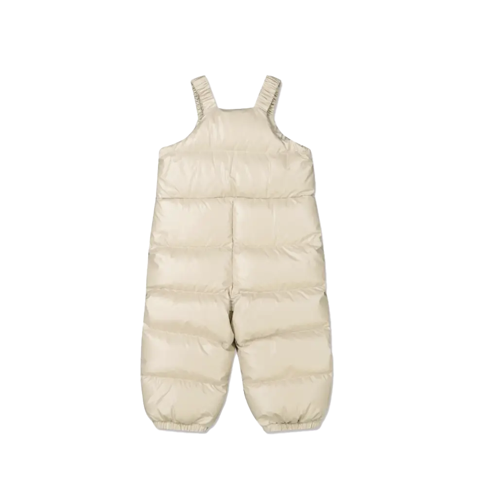 Moncler Deidre Down Puffer Snowsuit Set in Cream (Baby)