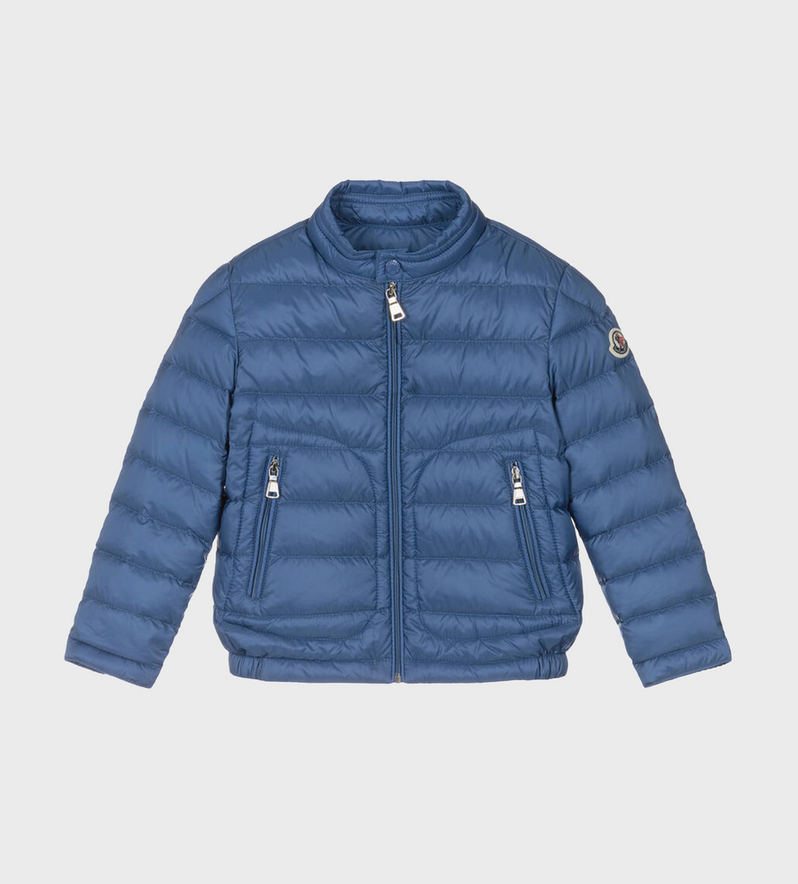 Acorus Brand-patch Shell Jacket Blue