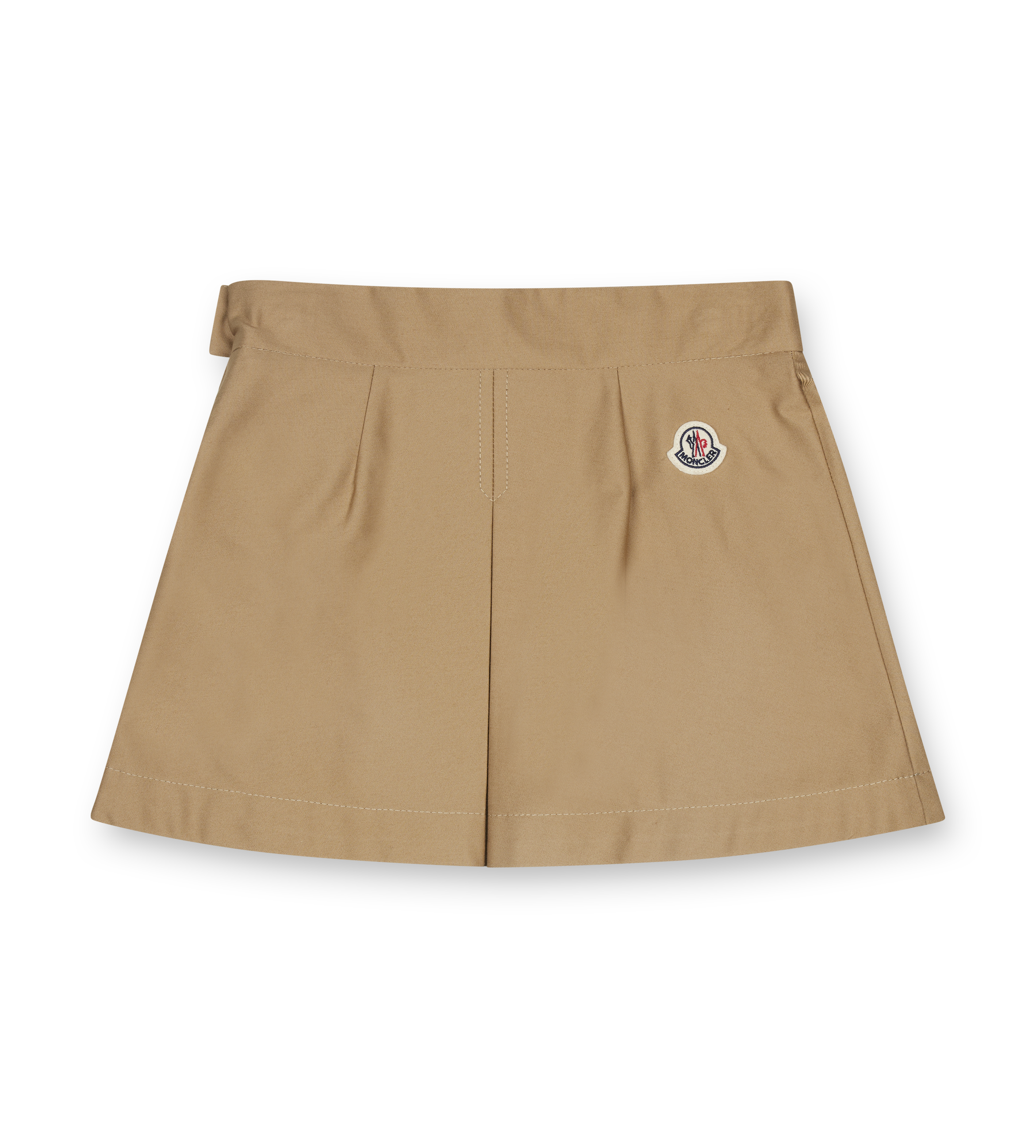 Moncler Pleated Gabardine Cotton Skirt in Beige (Kids)