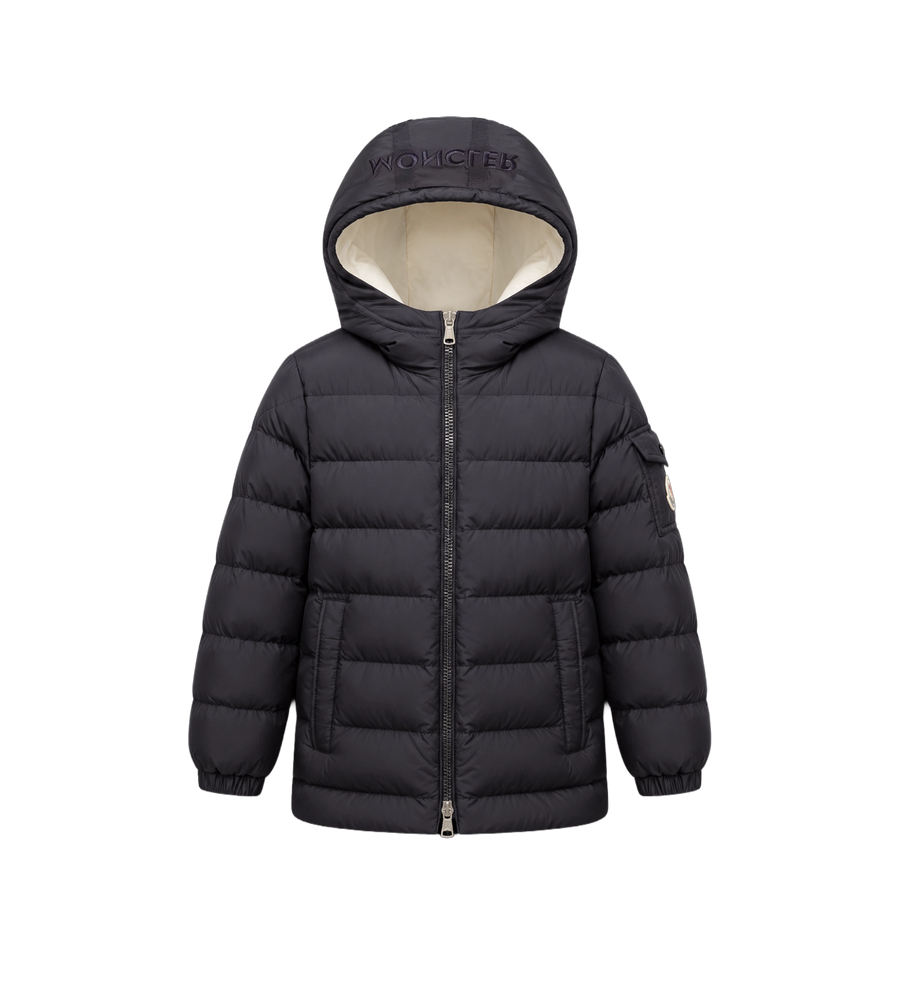 Baby Brannock korte parka met capuchon, marineblauw