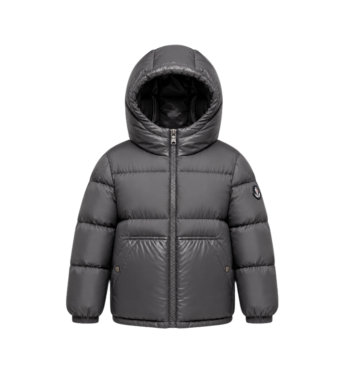 Kids Barin donsjack met capuchon donkergrijs