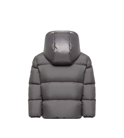 Kids Barin donsjack met capuchon donkergrijs