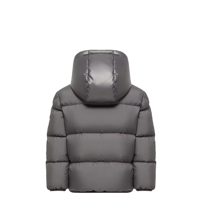 Kids Barin donsjack met capuchon donkergrijs